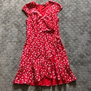 J. Crew red floral dress